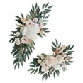 thumbnail image 1 of Abbraccia 2Pcs Artificial Floral Swag Wedding Arch Flowers Green Leaves Rustic Silk Flowers Welcome Sign Decoration for Ceremony Window pink and white, 1 of 10