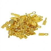 Abbraccia 2x50 Pieces Blank Rectangle Bezel Rectangle Glue on Bails Pendant Cabochon DIY , Golden, 3 Pcs