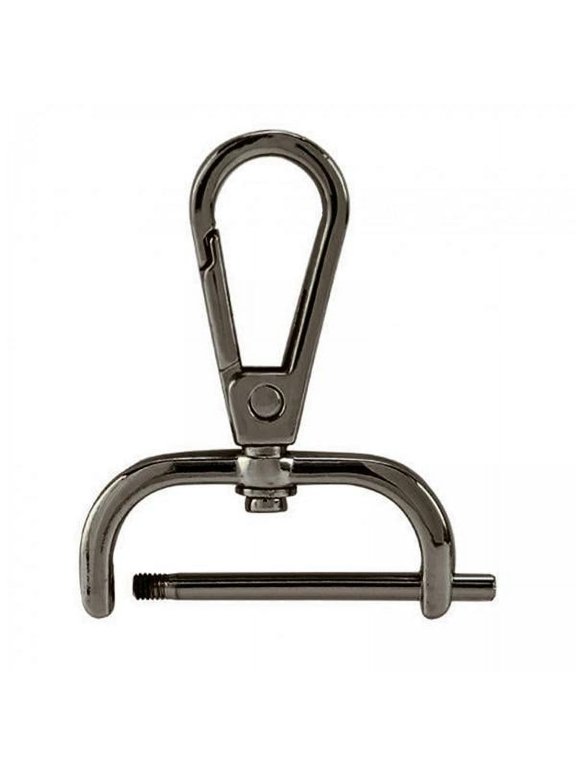 2xSwivel Lobster Clasps, Bag Handbag Clasps, PU Leather Accessories, Keychain Clasps Swivel Snap Hooks Clips for DIY Shoulder Straps Belt , 31mm Black, 2 Pcs