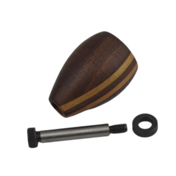 Abbraccia 3 Sets Revolving Handwheel Handle Ball Replacement Handwheel Rotating Grip Cast Iron Knob Handwheel Round Hand Wheel Accessory Smooth Beech Wood suitable for table tail vise dark brown