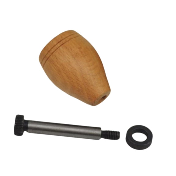 Abbraccia 3 Sets Revolving Handwheel Handle Ball Replacement Handwheel Rotating Grip Cast Iron Knob Handwheel Round Hand Wheel Accessory Smooth Beech Wood suitable for table tail light brown