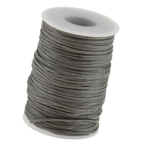Abbraccia 3x70 Meters Flat Line Waxed Thread For Leather Craft 1.2mm gray 3 Pcs