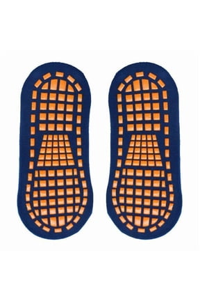3xNon-slip floor socks Navy 3 Pcs