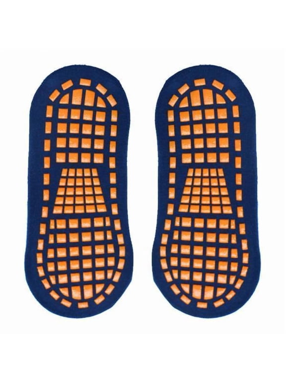 3xNon-slip floor socks Navy 3 Pcs