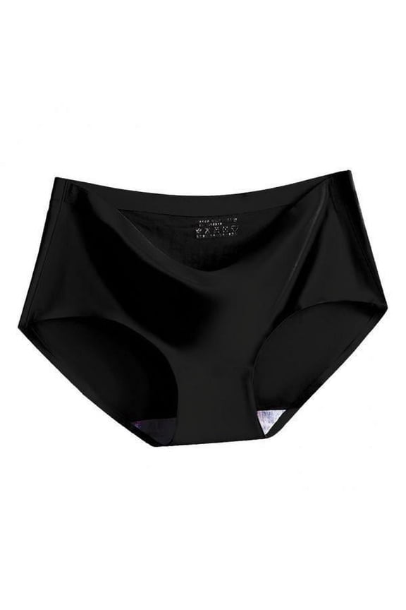 3xWomen Breathable Panties Mid Waist Causal Underwear Knickers Lingerie Black 3 Pcs