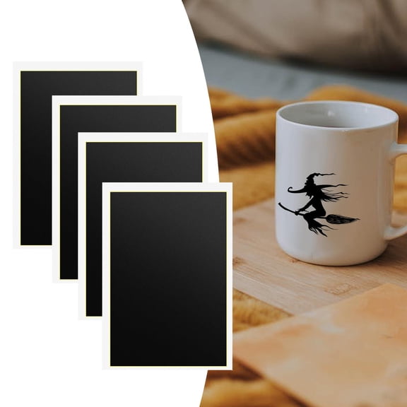 Abbraccia 4Pcs Engraving Color Sheet Marking Paper Durable for Ceramics Glass Metal Logos Pattern Cutting and Engraving Engraving Sheet