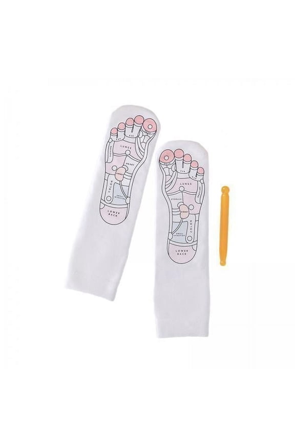 4xFoot Massage Socks Relieve Tired Reflexology Socks for Beauty Salon Home Use 30cmx8cm