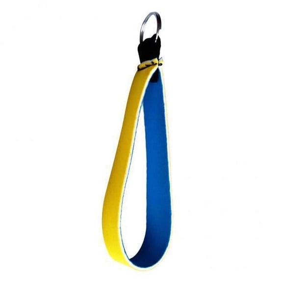 Abbraccia 4xNeoprene Wristlet Keychain Wrist Strap Band Key Holder Split Yellow 4 Pcs