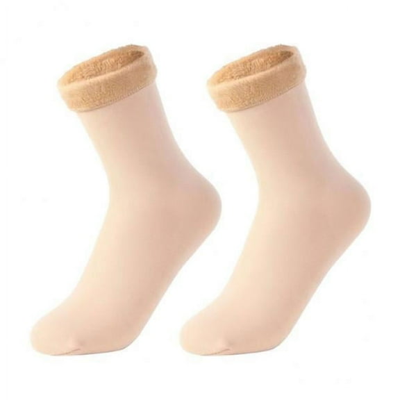 Abbraccia 4xSeamless Ski Thermal Socks Winter Calcetines Short for Women Men Skin Color 4 Pcs