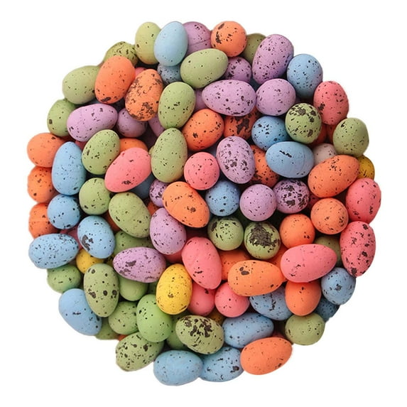 Abbraccia 50 Pieces Small Foam Easter Eggs Faux Speckled Eggs Artificial Bird Eggs for DIY Gift Basket Fillers Indoor Decor 3cmx5cm