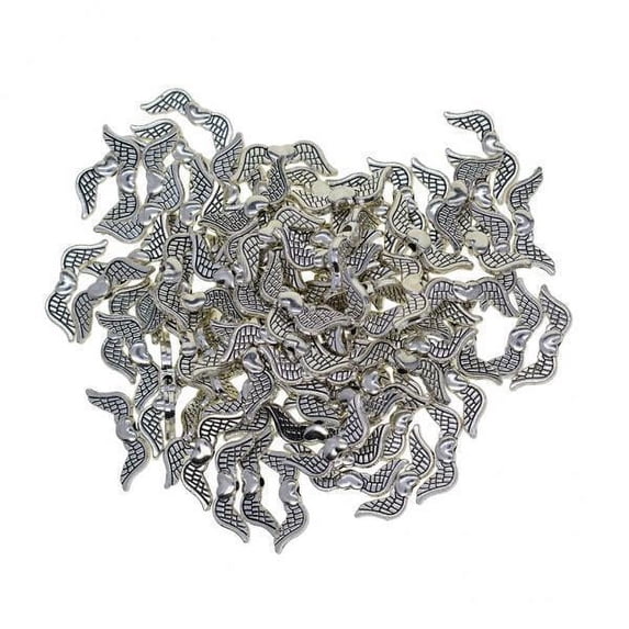 Abbraccia 5x100 Pieces 20mm Tibetan wing Spacer Beads DIY Jewelry Making 5 Pcs