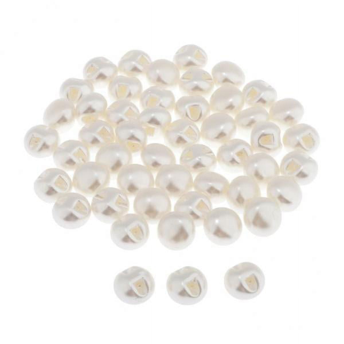 Abbraccia 5x100Pcs Pearl Sewing Shank Buttons for Shirt Dress Crafts Bulk 10mm 5 Pcs