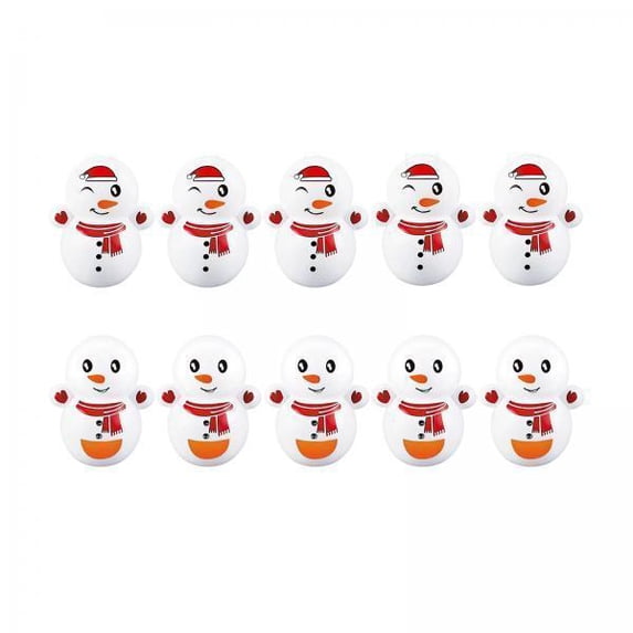 Abbraccia 5x10Pcs Ornaments Funny Christmas Snowman Tumbler for Yard Indoor Outdoor Home snowman