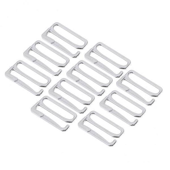 Abbraccia 5x10pcs Alloy Replacement Bra Strap Slide Hook Fig 9 Lingerie Adjuster 19mm 5 Pcs