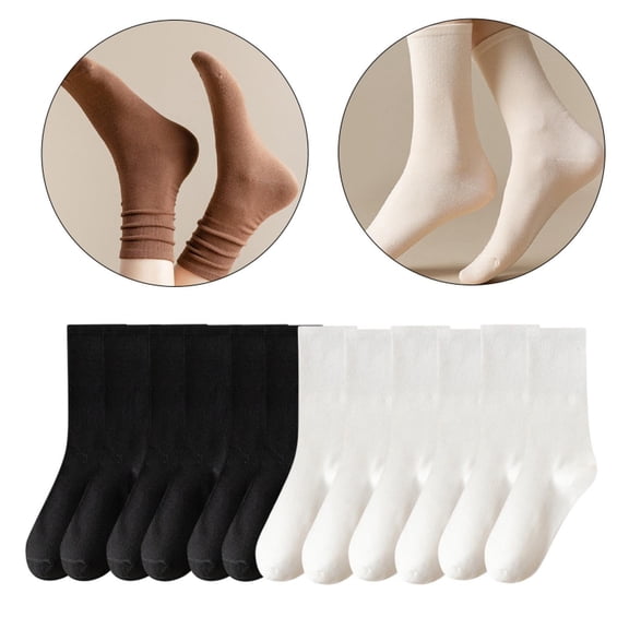 Abbraccia 6 Pair Elastic Women above Ankle Crew Socks for Parties Casual Sports All Season for Adults Women