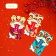 thumbnail image 1 of Abbraccia 6Pcs 2024 Chinese New Year Red Envelopes Red Pockets Delicate Cartoon Lion Pattern Hong Bao Lucky Money Envelopes for Holiday A, 1 of 7
