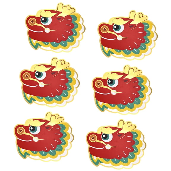 Abbraccia 6Pcs Chinese Lunar New Year Red Envelopes Red Packets Gifts Present Hong Bao Envelopes for Spring Festival Red Green