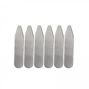 Abbraccia 6xCollar Stays تجاعيد معدنية غير قابلة للانزلاق للعمل زي الزفاف 50 ممx10 ممx0.8 مم