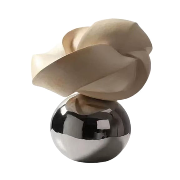 Abbraccia Abstract Art Statue Collectible Figurine Decorative Gift Table Centerpiece Sculpture Desktop Ornament for Hotel Bedroom Decor Beige