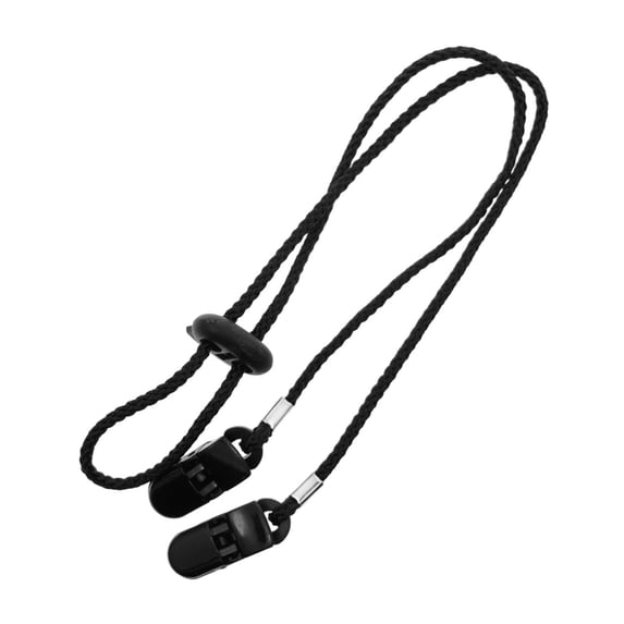 Abbraccia Adjustable Hat Strap Clip, Windproof Strap Clip, Hat Chin Cord, Cap Retainer with Clip Cord for Fishing Hiking Men Rides Black