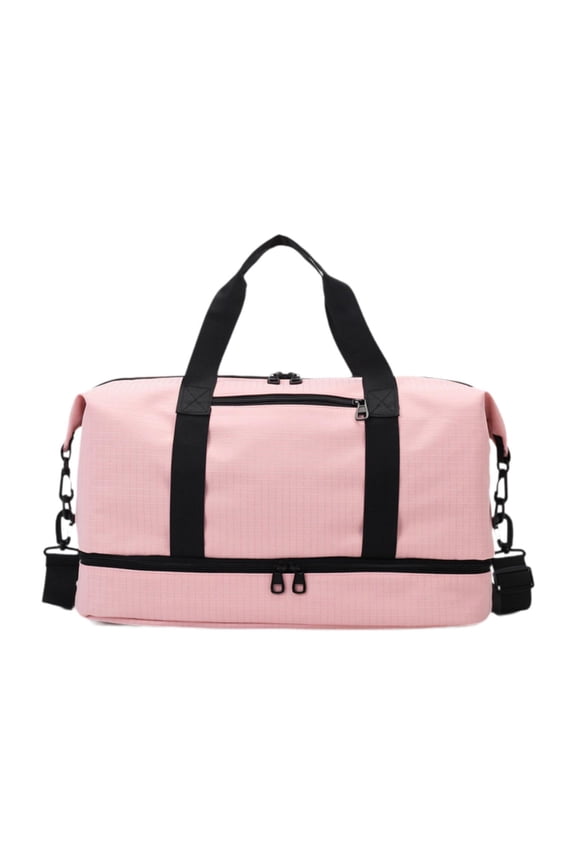 Airlines Gym Bag Mini Duffel Bag Tote Weekend Bag Personal Item Bag Underseat Carry on Bag for Women Men Holiday Trips Hiking Pink