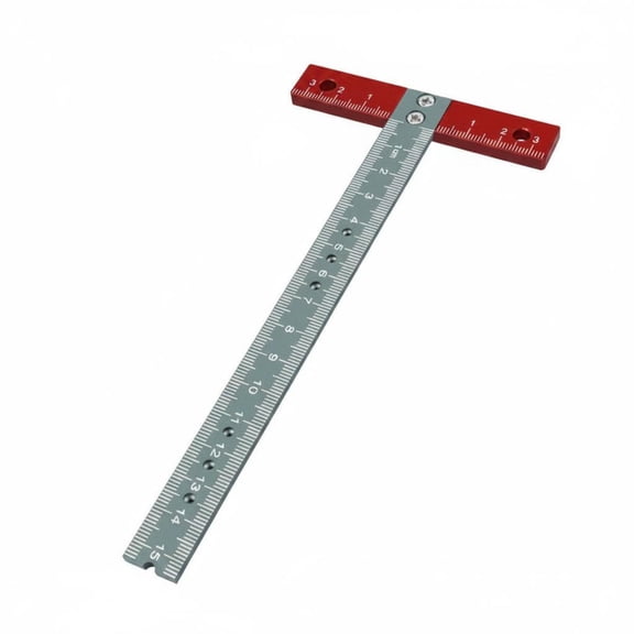 Abbraccia Aluminum Alloy T Square Carpentry Ruler Marking Tool Clear Metric Graduations for Quick Reference for Woodshop Pros Hobbyists