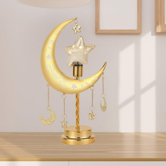 Abbraccia Art Decor Table Lamp Decorative Star Lamp Romantic Bedroom Moon Night Light for NightStand Living Room Decoration