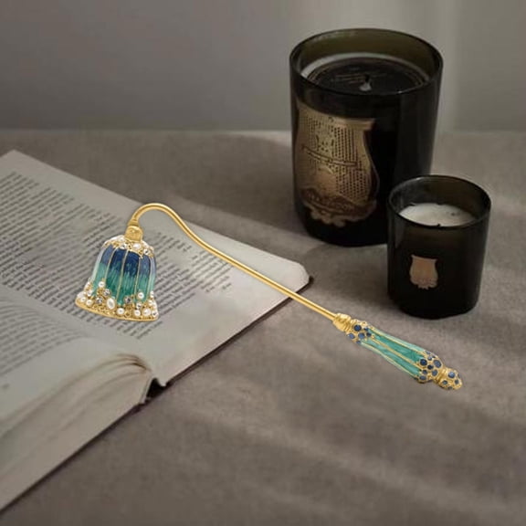 Abbraccia Candle , Multifunctional Candle Stopper, Safely Extinguishes Flames, Sturdy, with Long Handle, Decorative Zinc Alloy Accessory.