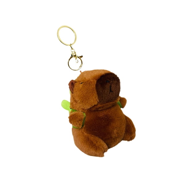Abbraccia Capybara Keychain Metal Keyring Cute Stuffed Animal Handbag Hanging Decoration Women Bag Accessories for Women
