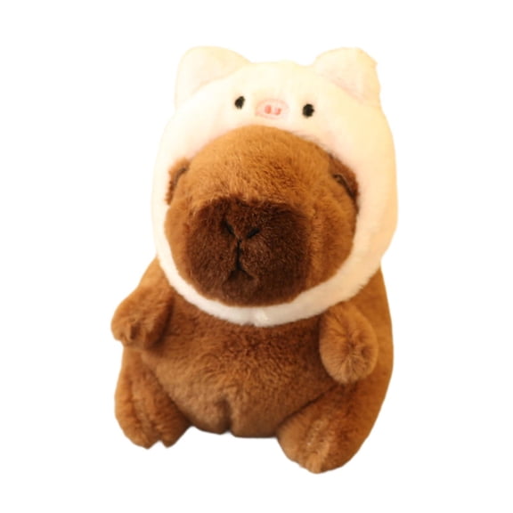Abbraccia Capybara Keychain Toy Stuffed Animals Keychain Key Holde Realistic Soft Creative Backpack Bag Pendant for Children Kids Pig