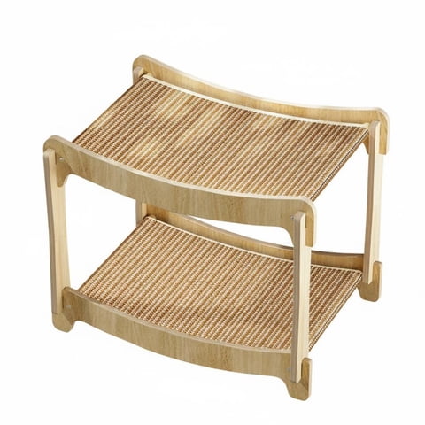 Abbraccia Cat Bed Hammock Scratching Board Woven Surface Comfort for Indoor Cats Lounging Climbing and Resting