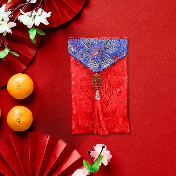Abbraccia Chinese Lunar New Year Red Envelope Hong Bao 2024 Dragon Gift Money Envelope Traditional Red Packet Red Pocket for Engagement D Vertical