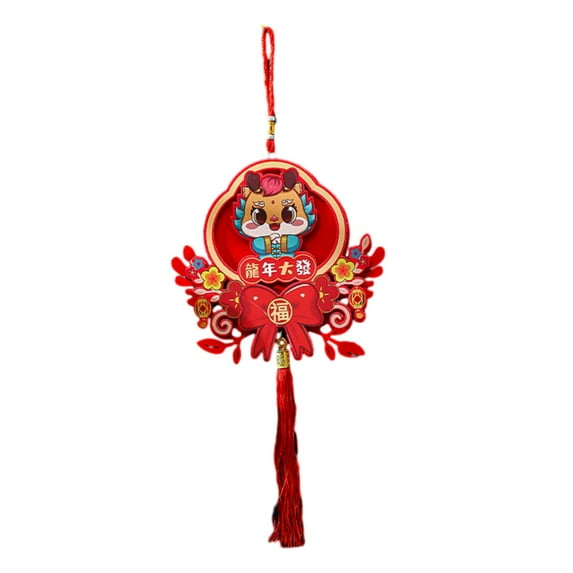 Abbraccia Chinese New Year Hanging Decorations 2024 Sign Office Christmas Tree Tassel Pendants for Living Room Housewarming B
