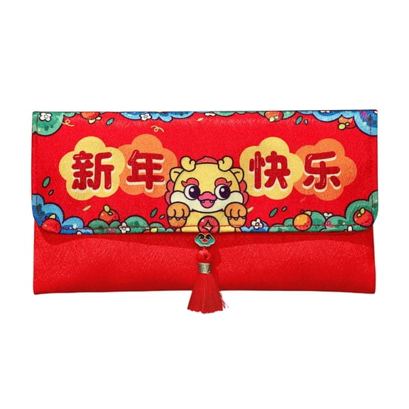 Abbraccia Chinese New Year Red Envelope Hongbao Cloth for Child Creative Red Pocket Lucky Money Envelope for Celebration Spring Festival F