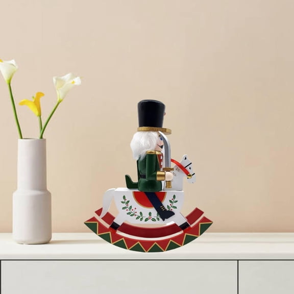 Abbraccia Christmas Nutcracker Nut Cracker Doll Figure Tabletop Wood Ornament Christmas Decor for Party Favors Xmas Decor Kitchen Shelf Style C
