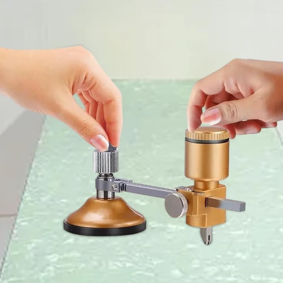 Abbraccia Circular Glass Cutter Circle Circular Cutter Heavy Duty Glass Supplies Art Craft Compasses Type Circle Cutting Tool for Glass