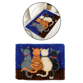latch and hook Rug Kits, Embroidery Carpet Hot Air Balloon latch and hook  Rug, for Adults Kids Cushion Crochet Hook crafts Blanket for Living room  and