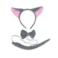 thumbnail image 1 of Abbraccia Ears and Tail Set Cute and Tail for Festival Mardi Gras Photo Props gray, 1 of 10