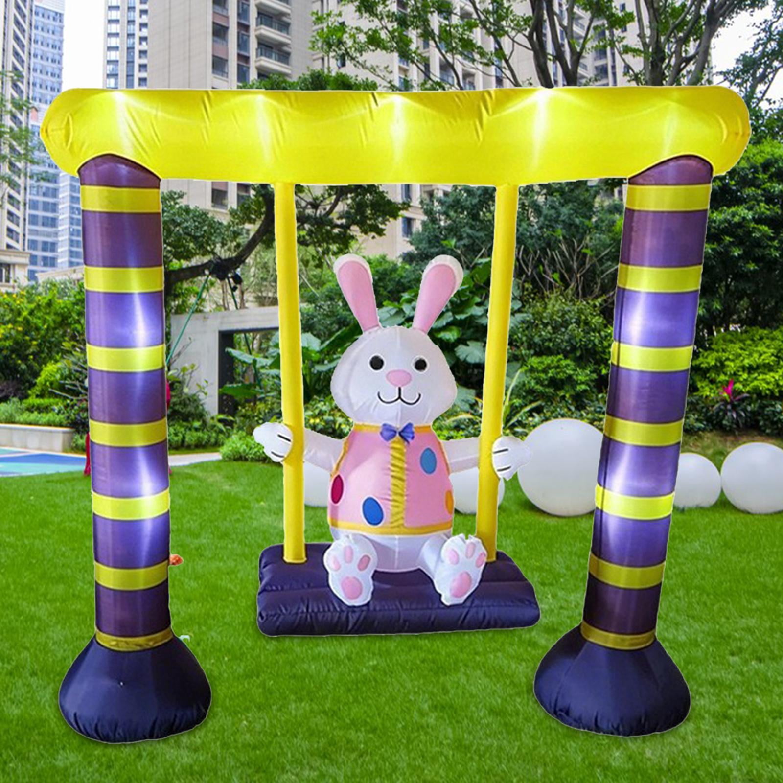 Abbraccia Easter Inflatable Model Bunny Swing Decoration Inflatable ...