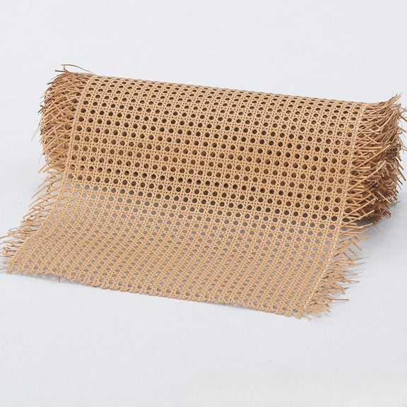 Abbraccia Faux Cane Open Weave Mesh Imitation Rattan Webbing Roll 1M Handmade Webbing Sheet for Furniture Cabinet Decoration