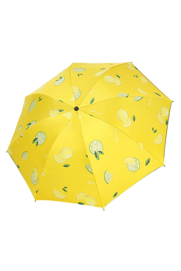 Folding Umbrella Cute Lightweight Travel Umbrella for Walking Outdoor Activities Lemon