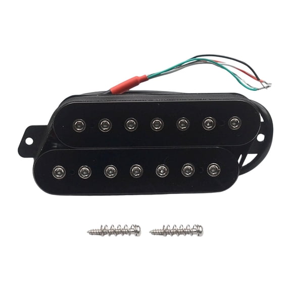 Abbraccia Guitar Pickup 7 String Electric Guitar Humbucker Pickup Double Coil Prewired Circuit Pickup Accessory Pp Material Suitable for Concert Use DIY Customization Black Silver 52mm