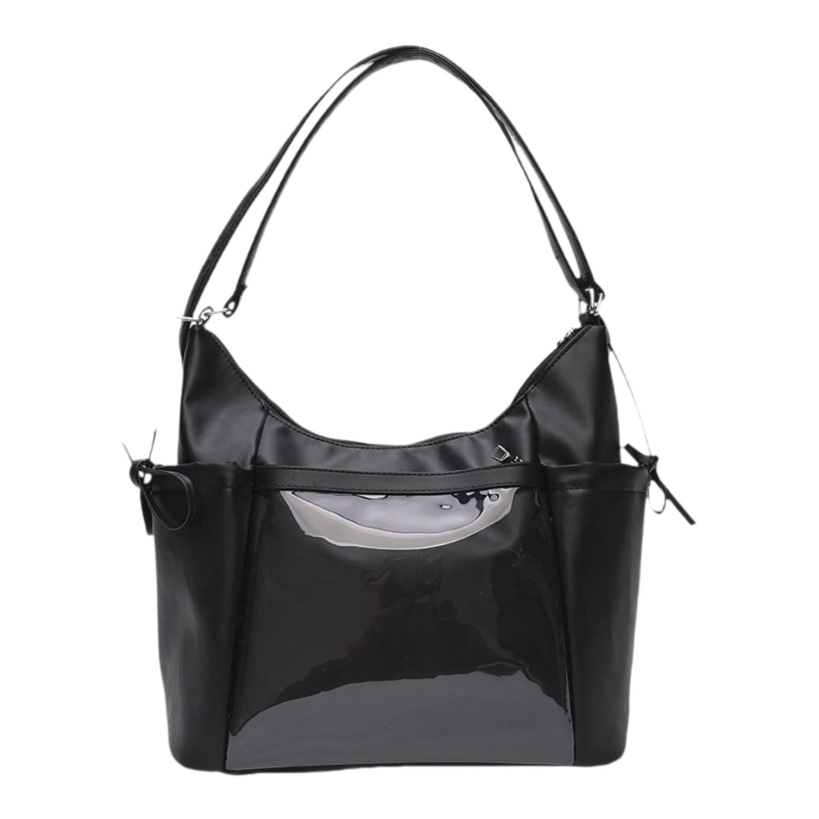 Abbraccia Ita Bag Uniform Bag DIY Multipurpose Transparent Purse Handbag Backpack for Gifts Anime Dolls Display Party Shopping Students Black