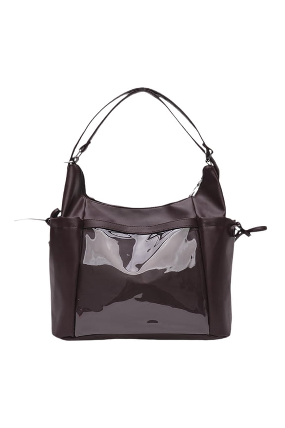 Ita Bag Uniform Bag DIY Multipurpose Transparent Purse Handbag Backpack for Gifts Anime Dolls Display Party Shopping Students Dark Brown