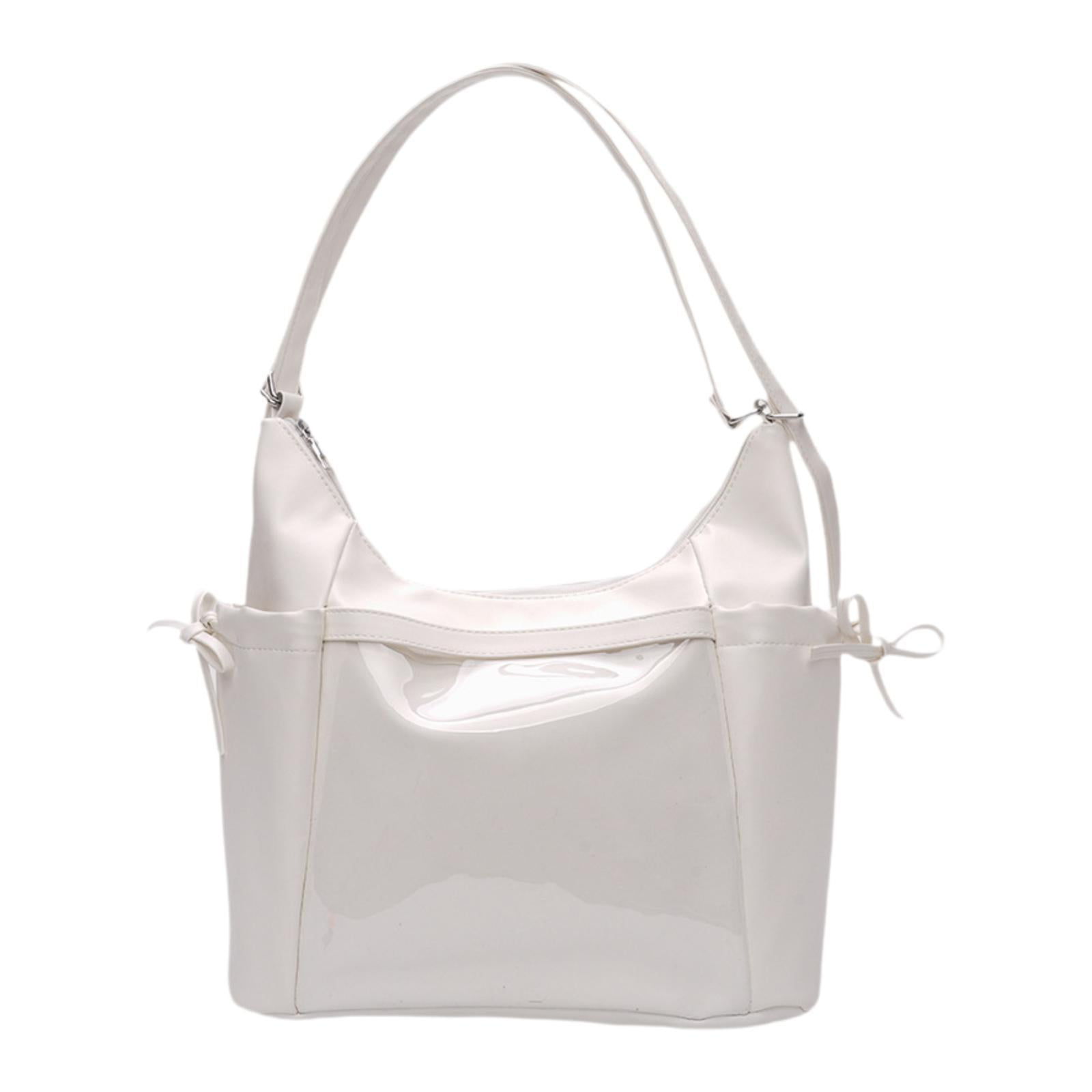 Abbraccia Ita Bag Uniform Bag DIY Multipurpose Transparent Purse Handbag Backpack for Gifts Anime Dolls Display Party Shopping Students White