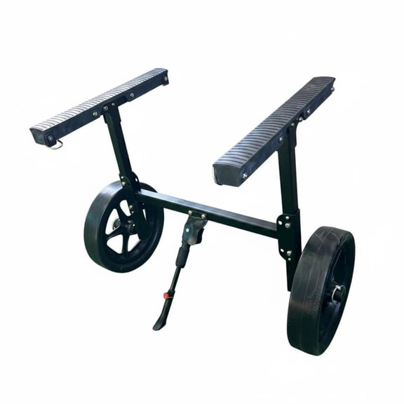Abbraccia Kayak Trailer Puncture Resistant Wheels Folding Transport Cart Iron Frame Heavy Load Capacity Stable Kickstand Suitable for Transporting Kayaks Fishing Boats