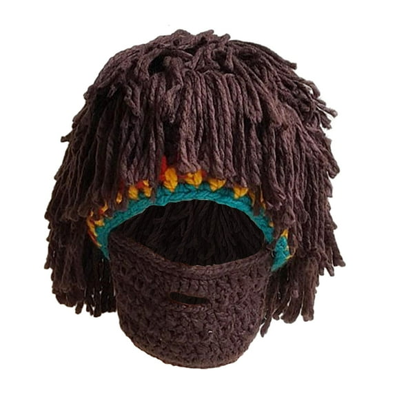 Abbraccia Knit Bearded Hats Knitted Hat Warm Hat Funny Men Women Winter Hat Knit Beanie for Running Snowboarding Riding Cosplay Holiday A