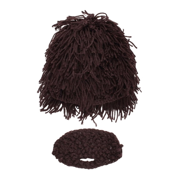 Abbraccia Knitted Hat Beard Hat Headgear Comfortable Winter Cold Cap Knit Bearded Hats Cap for Running Travel Skiing Cycling Hiking Coffee S