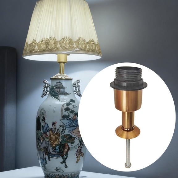 Abbraccia Lamp Base Holder Desk Lamp Holder Fixed Base Table Lamp Base Holder Lighting Fixture Accessories E27 Screw Ceramic Bottle Metal Durable Suitable for DIY Table Lamp Assembly Style C