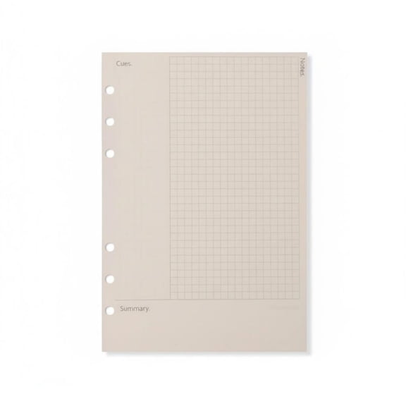 Abbraccia Loose Leaf Refill Paper Cornell Notebook Sheets Smooth 100g White Paper A5 Size for Students and Professionals